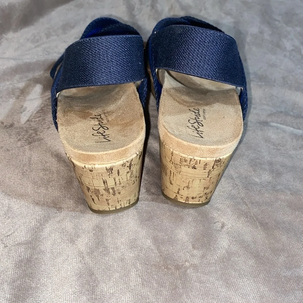 LifeStride Dream Big Women's Strappy Wedge Sandals Criss-Cross Straps NWOT 🆕
